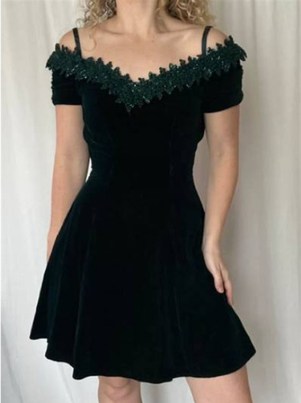 Zum Zum Union Made Vintage Velvet Mini  Dress